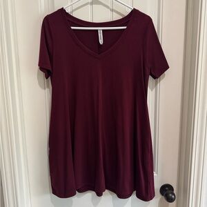Deep Red Short Sleeve Tee
